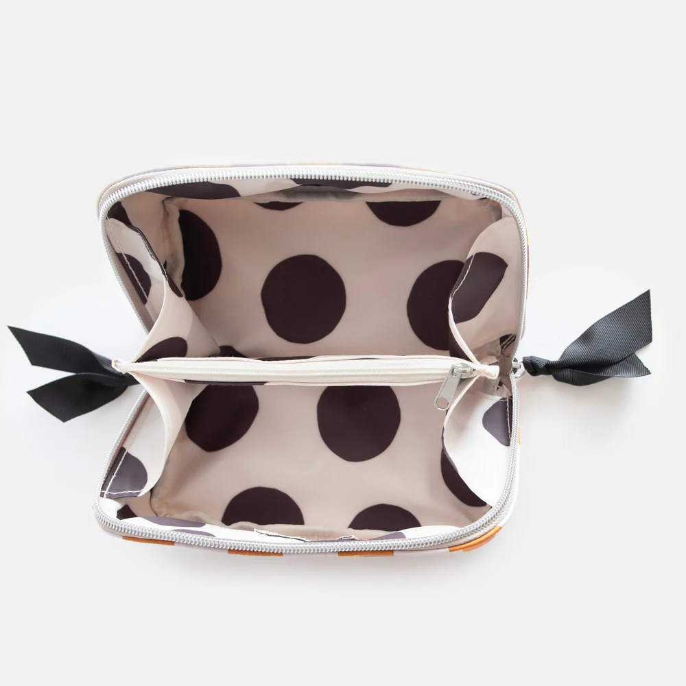 Multi Check Flat Lay Cosmetic Bag - Image 4